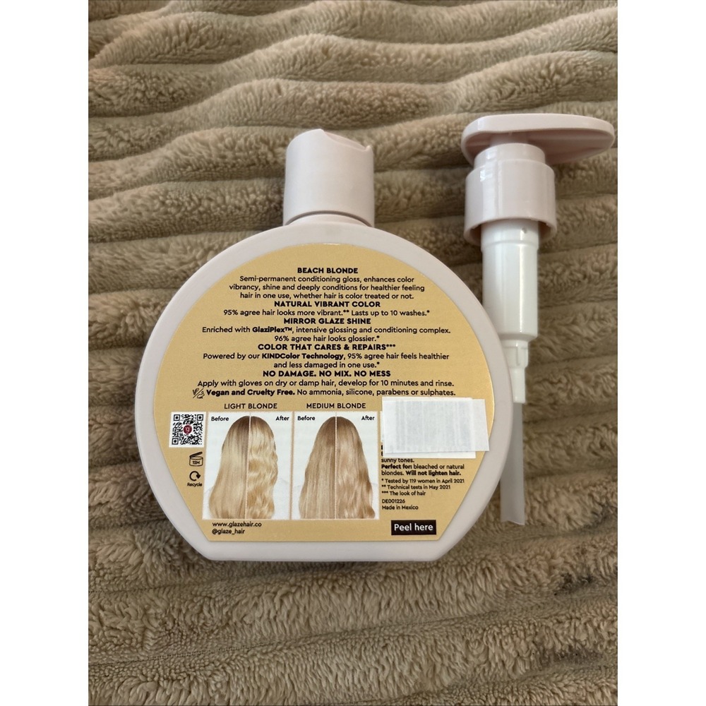 Glaze Super Color Conditioning Gloss BEACH BLONDE 190 ml / 6.4 oz Vibrant Hair - Picture 2 of 3